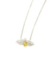 Yellow and White  Diamond Fly Necklace in 14k Yellow and White Gold AD NO. 2215