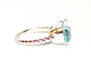 East And West Blue Topaz Ring