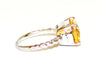 East & West Citrine Ring
