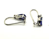 Tanzanite & Diamond Euro Wire Drop Earrings