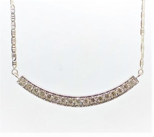 Diamond Smile Necklace in 14k White Gold (2.50 ct. tw.)