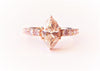 Marquise Diamond Ring with Curved Diamond Guard in 14k Rose Gold (3.64 ct.tw.)